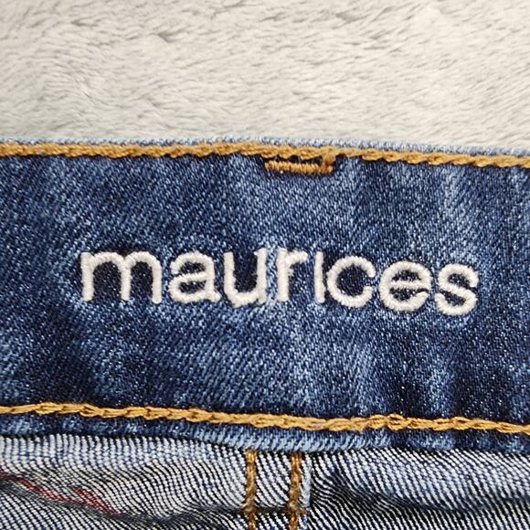 Maurices Jeans Womens 4 Blue Dark Wash Mid Rise Skinny Ankle Stretch Denim - Picture 5 of 13